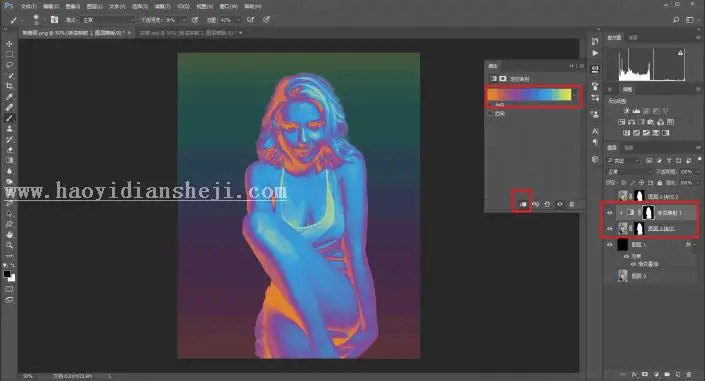 海报设计，用PS制作具有故障艺术效果的人物海报_www.haoyidiansheji.com