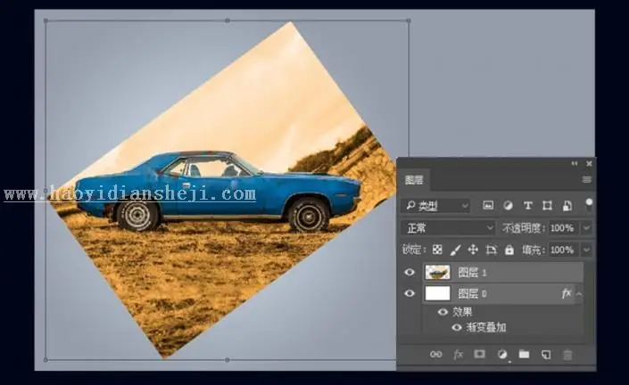 照片合成，用PS合成一个色彩丰富的汽车_www.haoyidiansheji.com