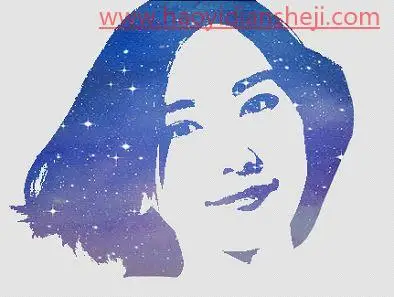 头像设计，通过PS制作一款好看的星空效果头像_www.haoyidiansheji.com