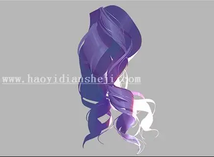 头发制作，用PS快速画出少女的卷发_www.haoyidiansheji.com
