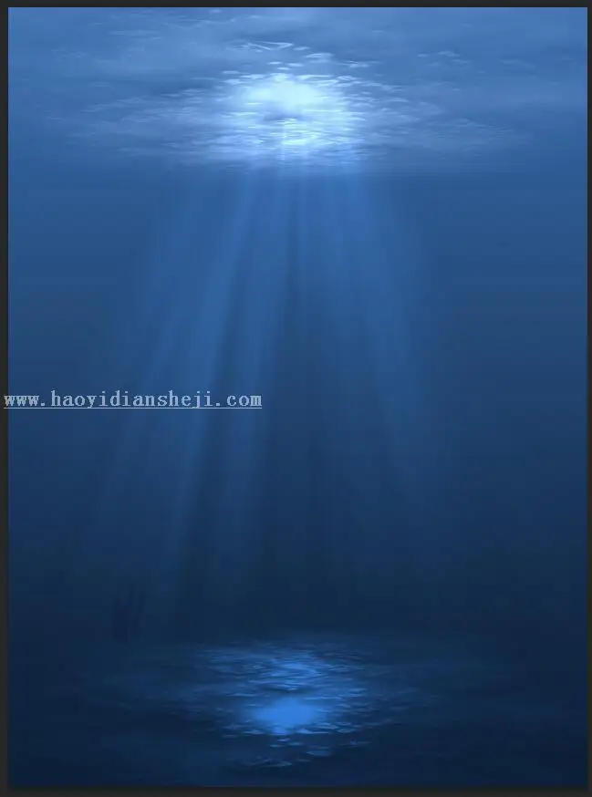 场景合成，打造一个海底寻宝的奇幻场景_www.haoyidiansheji.com