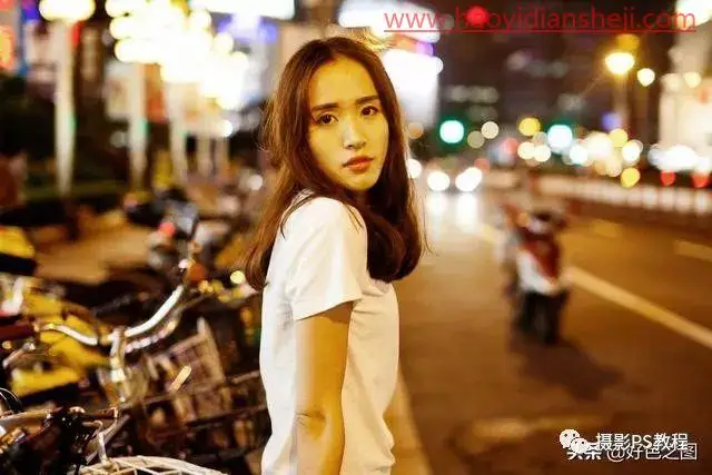 夜景照片，在PS中纠正夜景人物偏黄的照片_www.haoyidiansheji.com