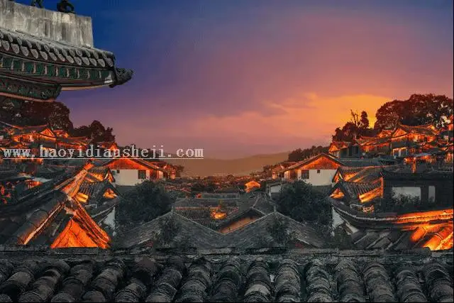 场景合成，汉服场照调修教程①_www.haoyidiansheji.com