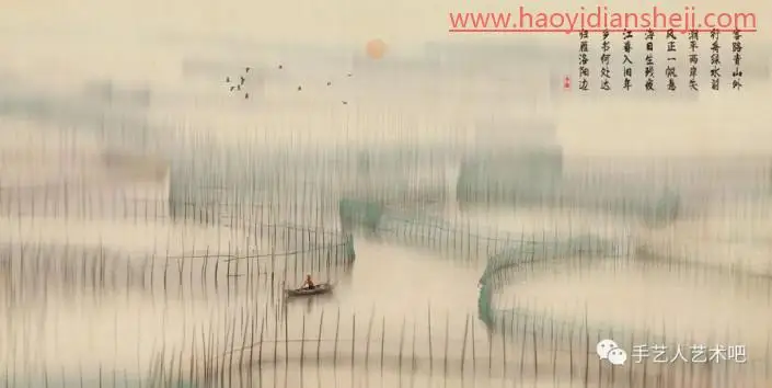 水墨效果，制作数码山水照的水墨效果照片_www.haoyidiansheji.com
