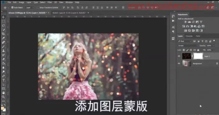 唯美效果，通过PS给女生照片制作一款唯美的光斑效果_www.haoyidiansheji.com