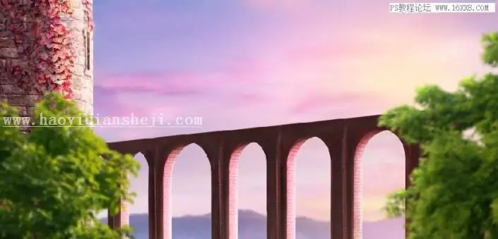 场景合成，用PS合成一副梦幻的二次元场景_www.haoyidiansheji.com