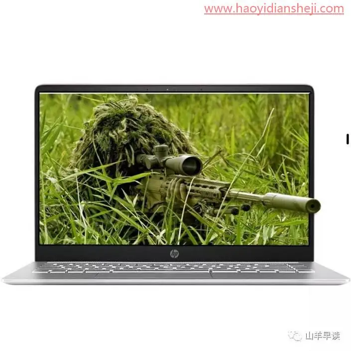 出屏效果，合成枪伸出电脑外的3D效果照片_www.haoyidiansheji.com