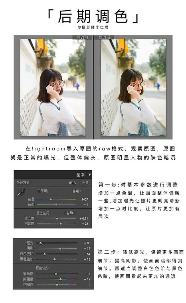 LR调色教程，用LR调出清新日系街景写真_www.haoyidiansheji.com