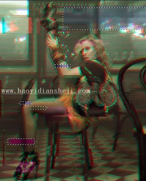 故障效果，用PS制作有故障效果的艺术片子_www.haoyidiansheji.com