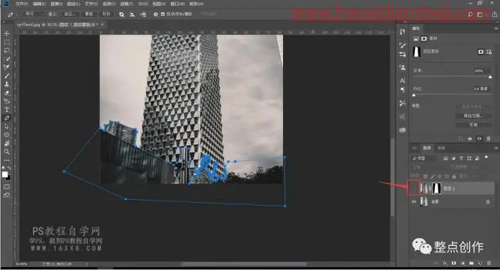 滤镜做图，通过PS的凸出滤镜制作震撼的高楼大厦_www.haoyidiansheji.com