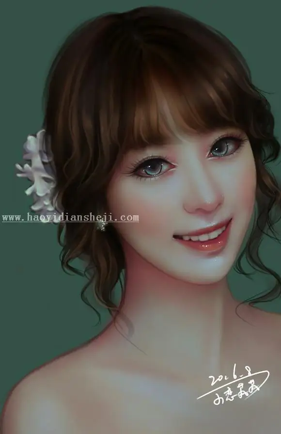 SAI教程，生活照片转暗黑风格手绘效果_www.haoyidiansheji.com