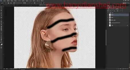 海报设计，给人物制作创意十足的切割海报照片_www.haoyidiansheji.com