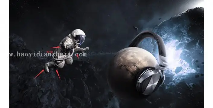 场景合成，用PS合成一个给星球带上耳机的创意场景_www.haoyidiansheji.com