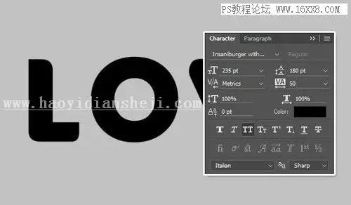 金属字，设计银色金属质感艺术纹理字教程_www.haoyidiansheji.com