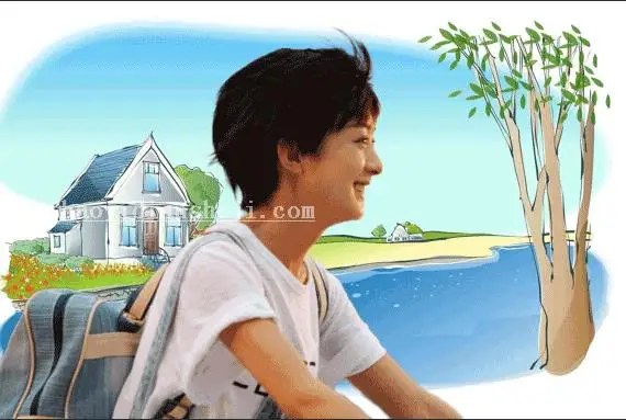 换背景，教你怎样用PS给赵丽颖换背景_www.haoyidiansheji.com
