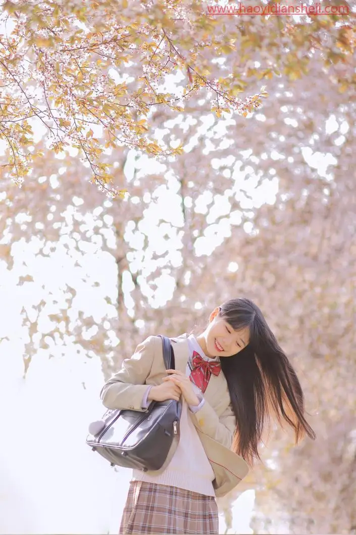 清新人像，快速调出日系樱花照片_www.haoyidiansheji.com