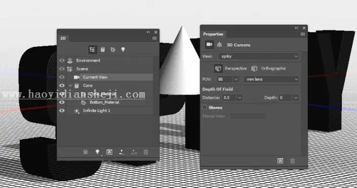 金属字，用PS制作3D效果的金属铆钉文字_www.haoyidiansheji.com