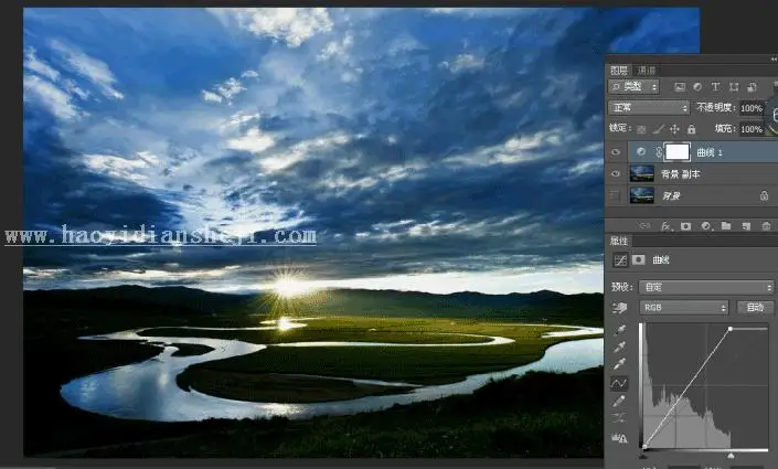 曲线修图，用曲线调整灰暗照片的使用方法_www.haoyidiansheji.com