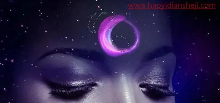 海报制作，通过PS制作一张具有科幻感的太空肖像海报_www.haoyidiansheji.com
