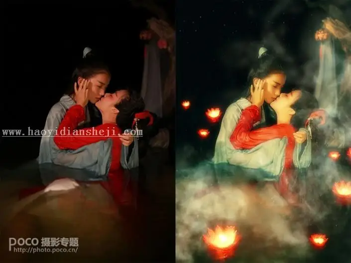 修复欠曝，修正原本“漆黑”的夜拍人像_www.haoyidiansheji.com