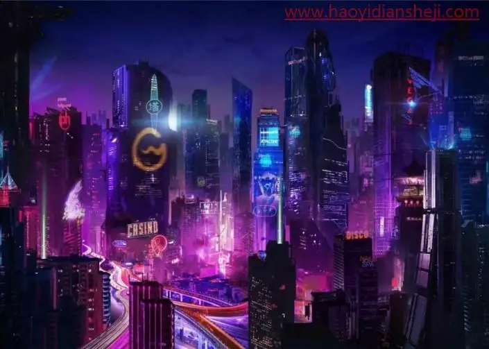 调色教程，仿赛博朋克科幻色调教程_www.haoyidiansheji.com