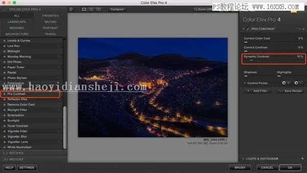 夜景照片，通过PS对夜景照片进行后期修图_www.haoyidiansheji.com