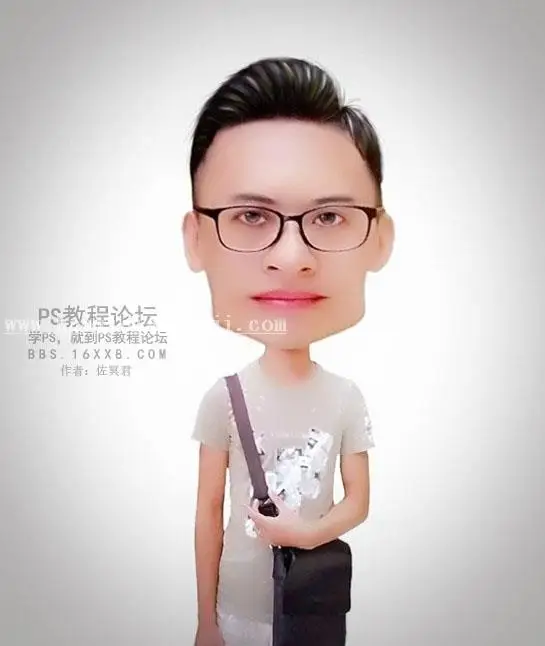 Q版效果，制作大头像简单思路_www.haoyidiansheji.com