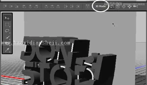3D字体，通过PS制作红色积木立体文字图片_www.haoyidiansheji.com