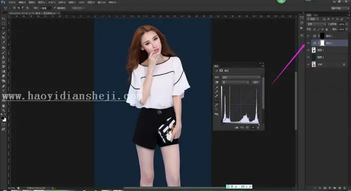 工具抠图，教大家用背景橡皮擦抠头发丝_www.haoyidiansheji.com