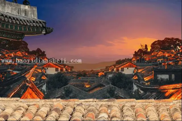 场景合成，汉服场照调修教程①_www.haoyidiansheji.com