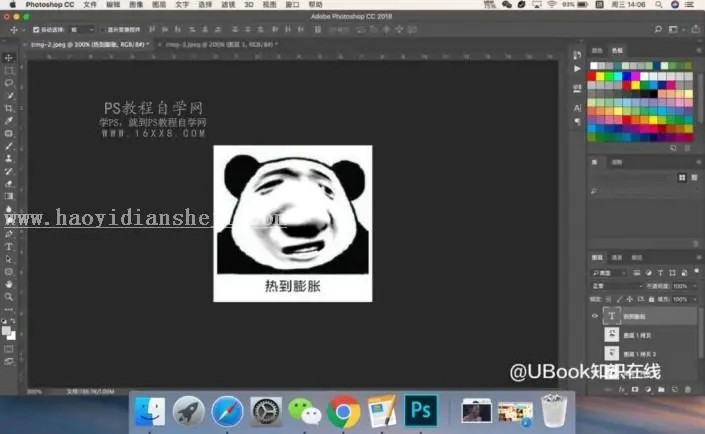 表情包，用PS制作热到爆炸的熊猫表情包_www.haoyidiansheji.com