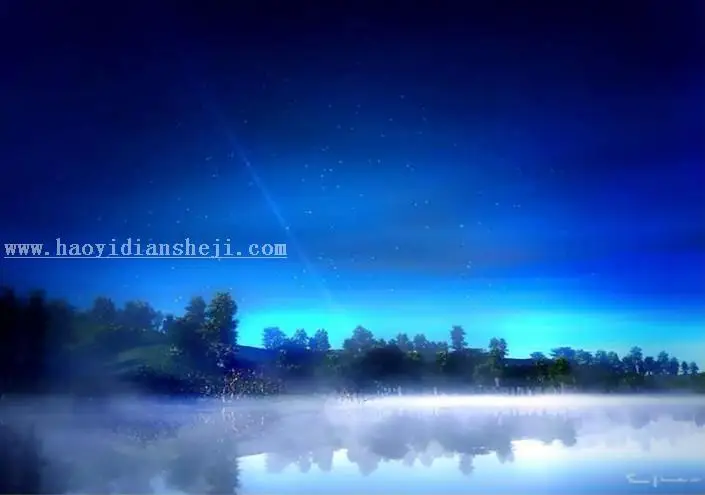 场景合成，用PS合成一个梦幻精灵壁纸图案_www.haoyidiansheji.com