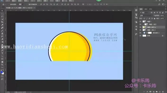 描边图标，用PS绘制可爱的卡通的笑脸描边图标_www.haoyidiansheji.com