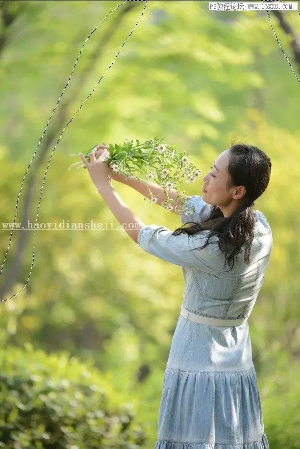 暖黄色，用PS把室外人像调出暖黄的艺术照片_www.haoyidiansheji.com