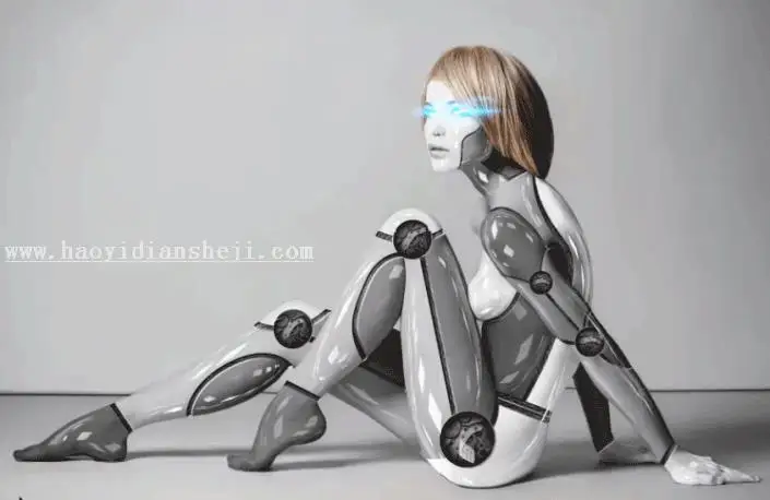 人物合成，手把手教你合成一款炫酷女机器人_www.haoyidiansheji.com