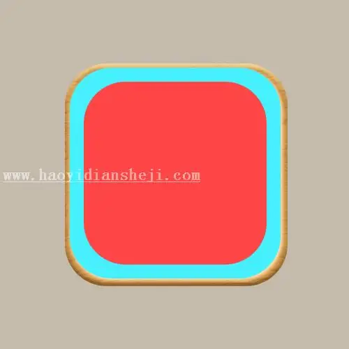 图标设计，设计黄色渐变木质复古收音机UI图标_www.haoyidiansheji.com
