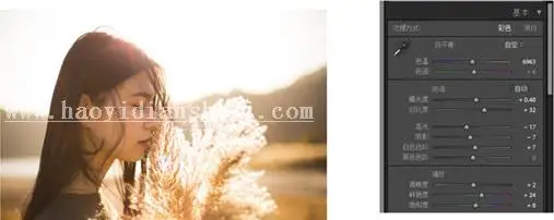 逆光效果，PS结合LR调出外景人物逆光暖色美照_www.haoyidiansheji.com