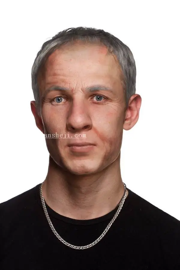 照片合成，看年轻的帅哥是如何变成年迈的老头的_www.haoyidiansheji.com