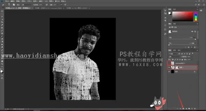 文字人像，制作由文字组成的特效字母人像_www.haoyidiansheji.com