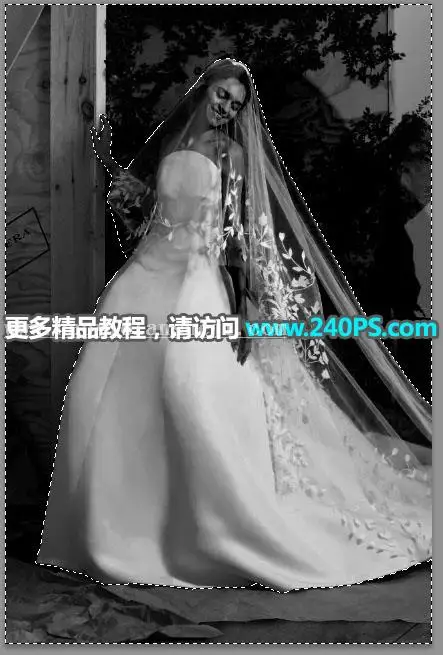 抠婚纱，通过PS把婚纱照片从复杂的背景中抠出来_www.haoyidiansheji.com