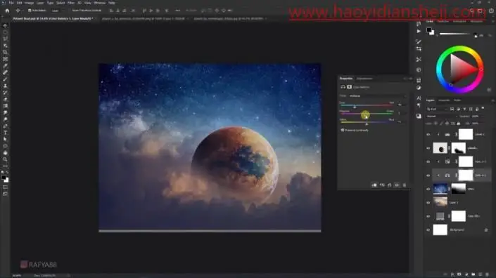 奇幻合成，在PS中合成一个男孩坐在纸船上漂流的奇幻场景_www.haoyidiansheji.com