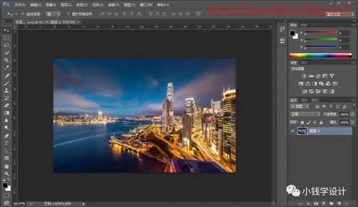 朦胧效果，通过PS给城市夜景打造朦胧效果_www.haoyidiansheji.com