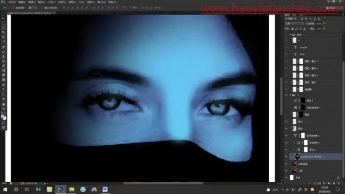 海报制作，设计一框媲美影视海报的神秘科幻大片_www.haoyidiansheji.com