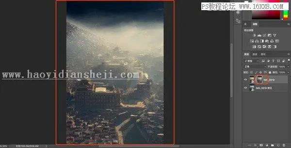暖色调，通过PS调出有生活气息的村庄照片_www.haoyidiansheji.com