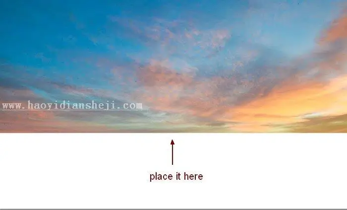场景合成，一个女孩在五彩云端的照片_www.haoyidiansheji.com