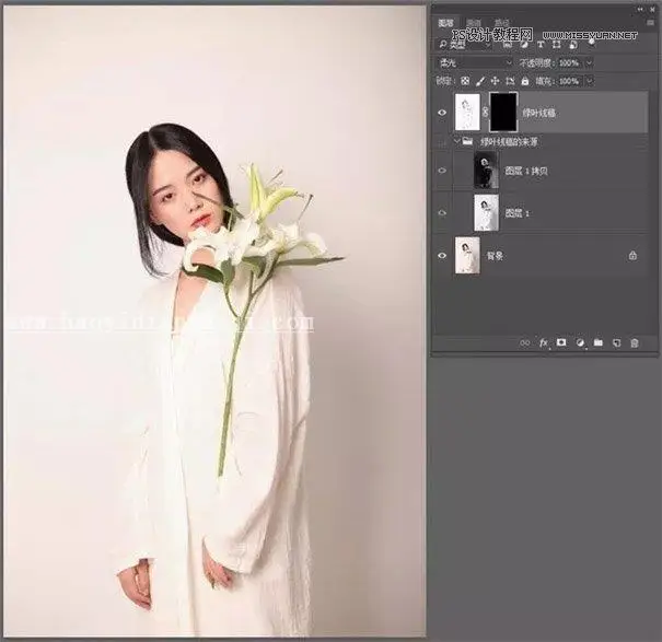 工笔画，通过PS给人物制作工笔画效果照片_www.haoyidiansheji.com
