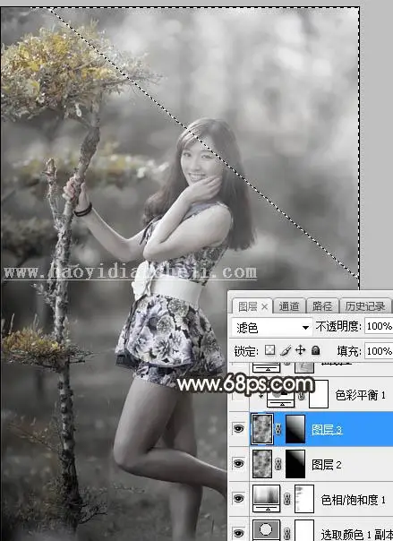 棕色调，调出暗调棕色效果照片教程_www.haoyidiansheji.com