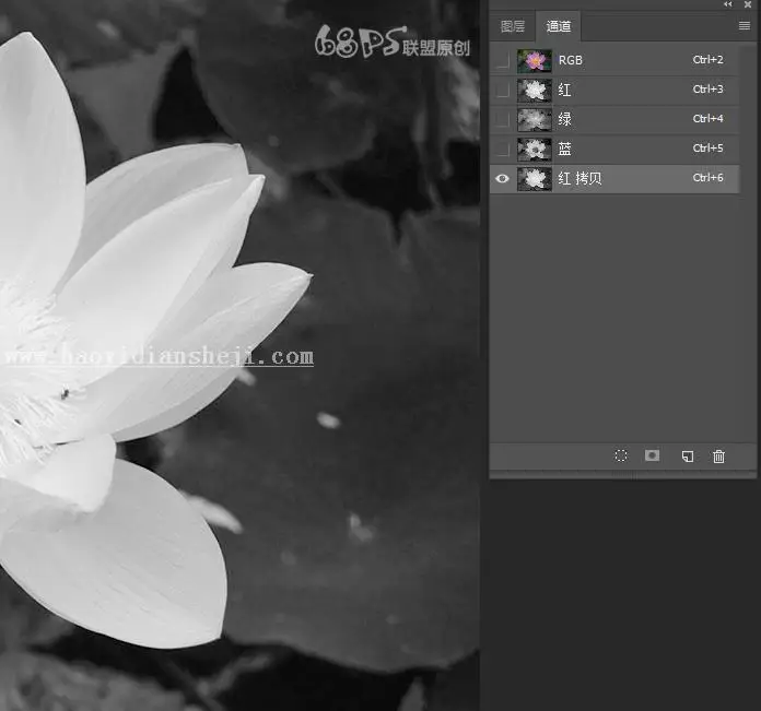 通道抠图，在通道中利用曲线快速抠图方法_www.haoyidiansheji.com