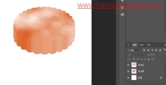 转手绘，手把手教你制作一款逼真的中秋月饼_www.haoyidiansheji.com
