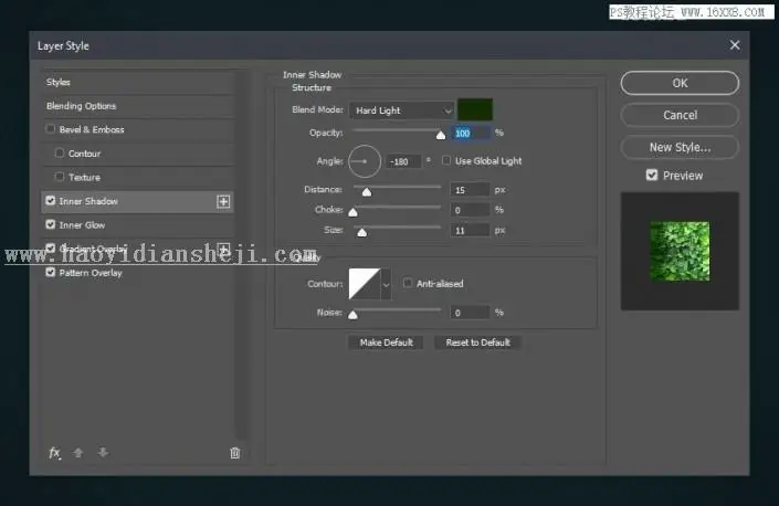 立体字，用PS制作绿叶构成的3D立体字_www.haoyidiansheji.com